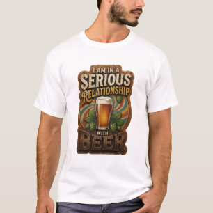 Camiseta ESTOY EN UNA RELACIÓN SERIA CON LA CERVEZA v5
