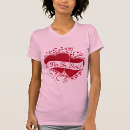 Camiseta ¡Estoy enamorado! Corazones rojos