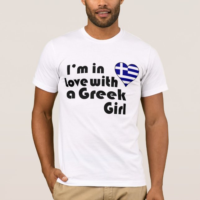 Camiseta Estoy enamorado de un Chica griego (Anverso)