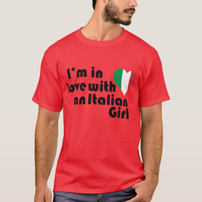 Camiseta Estoy enamorado de un Chica italiano (Anverso)