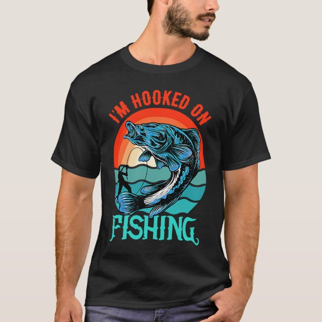 Camiseta Estoy enganchado a la pesca (Anverso)