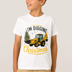 Camiseta Estoy excavando Navideño Excavadora Lindo Árbol Ni