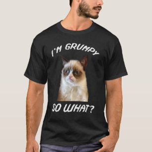 Camiseta Estoy gruñón y qué meme de gato enojado