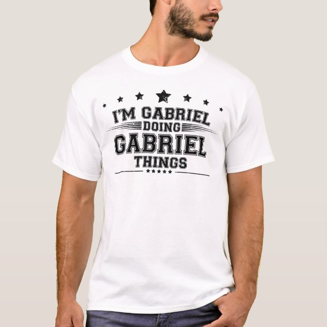 Camiseta estoy haciendo cosas de Gabriel (Anverso)