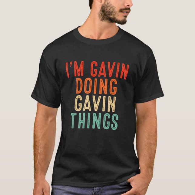 Camiseta Estoy haciendo Gavin Gavin Things Funny Gifts Navi (Anverso)