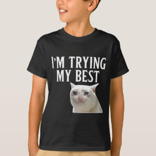 Camiseta Estoy Haciendo Mi Mejor Chiste Llorando Gato Meme