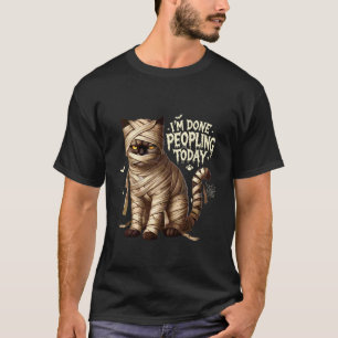 Camiseta Estoy Harto de Gente Hoy Funny Halloween Momia par
