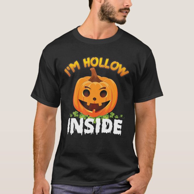 Camiseta Estoy hueco dentro de Halloween Cute Pumpkin Face  (Anverso)