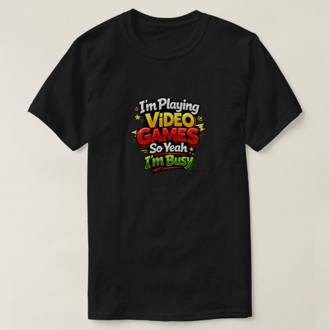 Camiseta Estoy jugando videojuegos (Diseño del anverso)