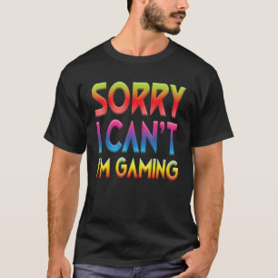 Camiseta Estoy jugando videojuegos con color de agua para B
