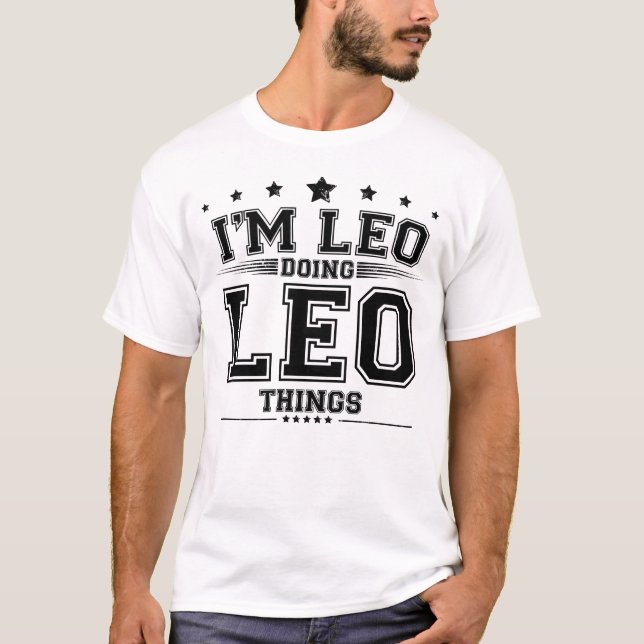 Camiseta estoy Leo haciendo cosas de Leo (Anverso)