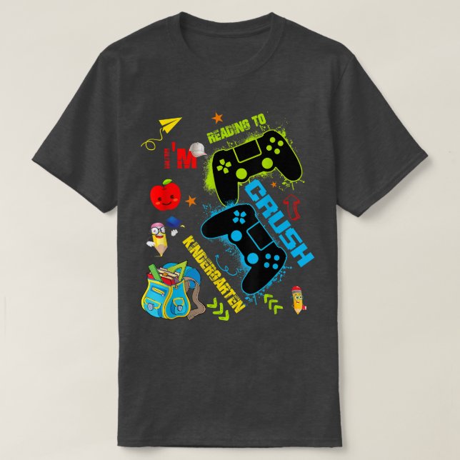 Camiseta Estoy leyendo para el juego de video de Kindergart (Diseño del anverso)
