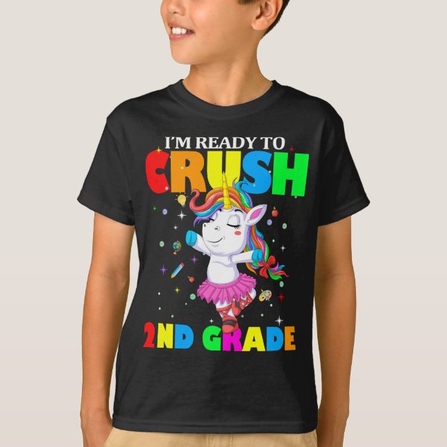 Camiseta estoy listo para aplastar 2º grado (Anverso)