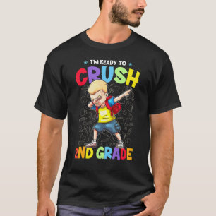 Camiseta Estoy listo para aplastar 2do grado de chico genia