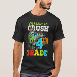 Camiseta Estoy listo para aplastar 4to grado dinosaurio de 