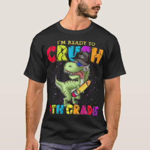 Camiseta Estoy listo para aplastar 4to grado divertido Dino