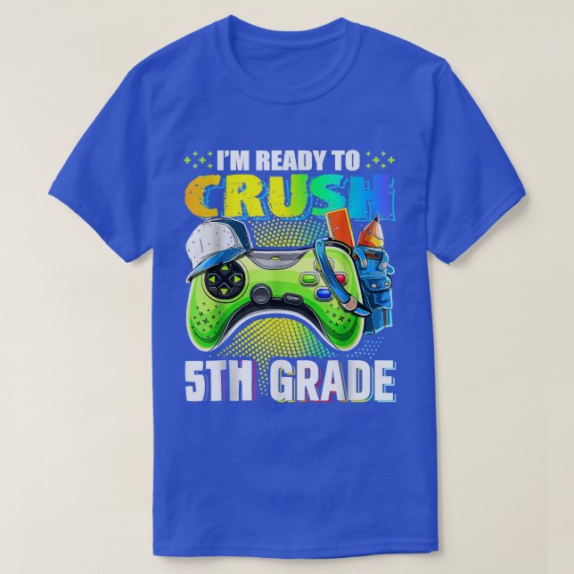 Camiseta Estoy listo para aplastar 5 Video Game Controller  (Diseño del anverso)