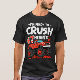 Camiseta Estoy listo para aplastar 67 corazones camión día 