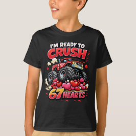 Camiseta Estoy listo para aplastar 67 corazones divertido S