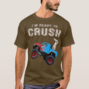 Camiseta Estoy listo para aplastar 7 camión monstruo Cumple