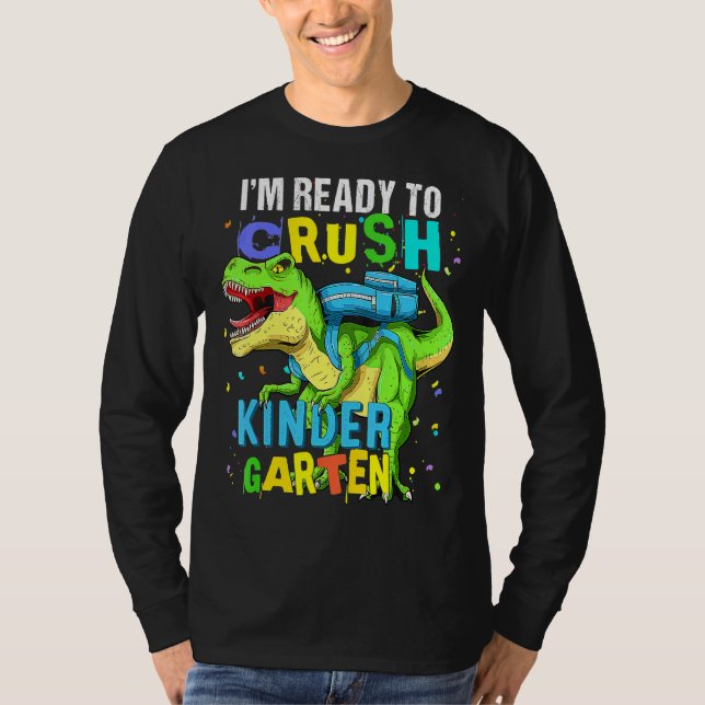 Camiseta Estoy listo para aplastar a los dinosaurios de los (Anverso)