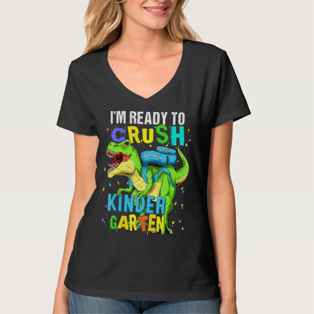 Camiseta Estoy listo para aplastar a los dinosaurios de los (Anverso)