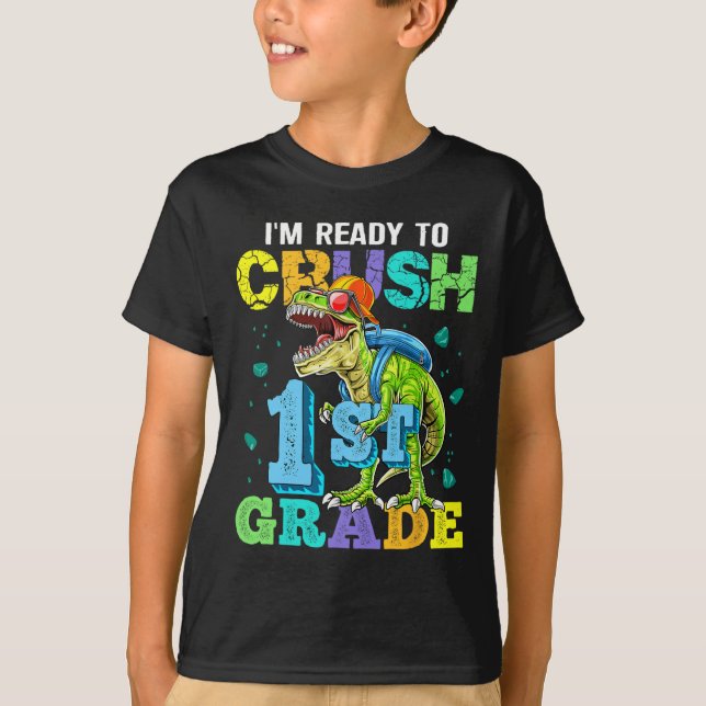 Camiseta Estoy listo para aplastar a los dinosaurios de pri (Anverso)