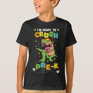 Camiseta Estoy listo para aplastar a los dinosaurios preesc