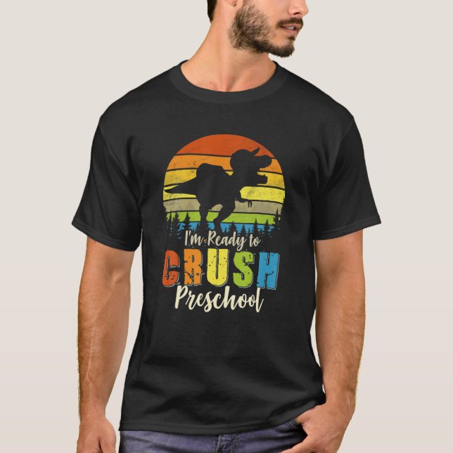 Camiseta Estoy listo para aplastar a los dinosaurios preesc (Anverso)
