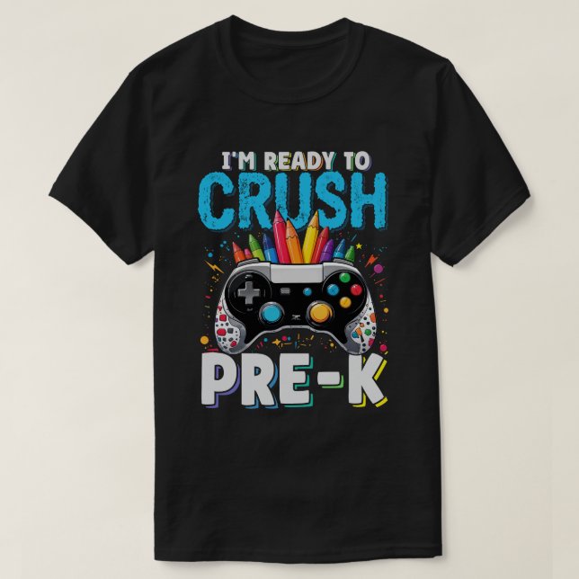 Camiseta Estoy listo para aplastar a los jugadores pre-k de (Diseño del anverso)