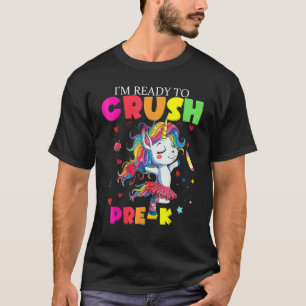Camiseta Estoy listo para aplastar a Pre K Cute Unicorn de 