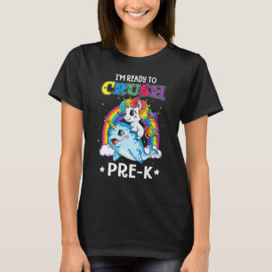 Camiseta Estoy listo para aplastar a Pre K Narwhal Unicorn