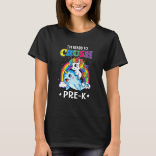 Camiseta Estoy listo para aplastar a Pre K Narwhal Unicorn 