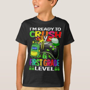 Camiseta Estoy listo para aplastar al jugador de primer gra