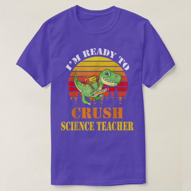 Camiseta Estoy listo para aplastar al profesor de ciencias  (Diseño del anverso)