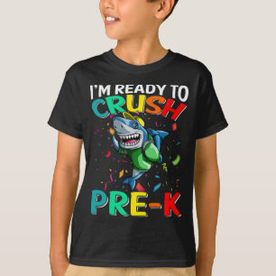Camiseta Estoy listo para aplastar al tiburón preescolar de