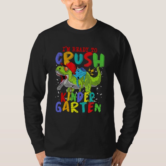 Camiseta Estoy Listo Para Aplastar De Vuelta A Los Dinosaur (Anverso)