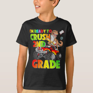 Camiseta Estoy listo para aplastar Dinosaurio de 2º Grado