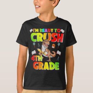 Camiseta Estoy listo para aplastar dinosaurio de cuarto gra