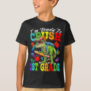 Camiseta Estoy listo para aplastar dinosaurio de primer gra