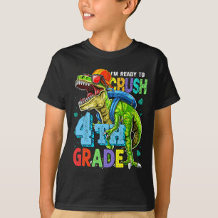 Camiseta Estoy listo para aplastar dinosaurios de 4to grado