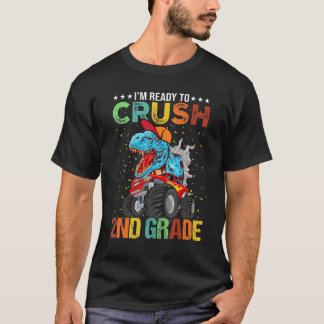 Camiseta Estoy listo para aplastar dinosaurios de camiones