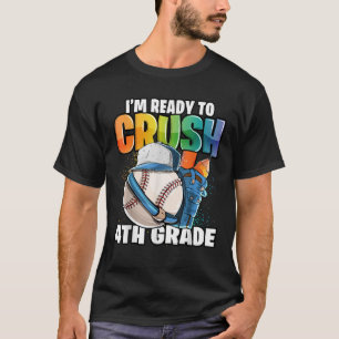 Camiseta Estoy listo para aplastar el béisbol de 4º grado d
