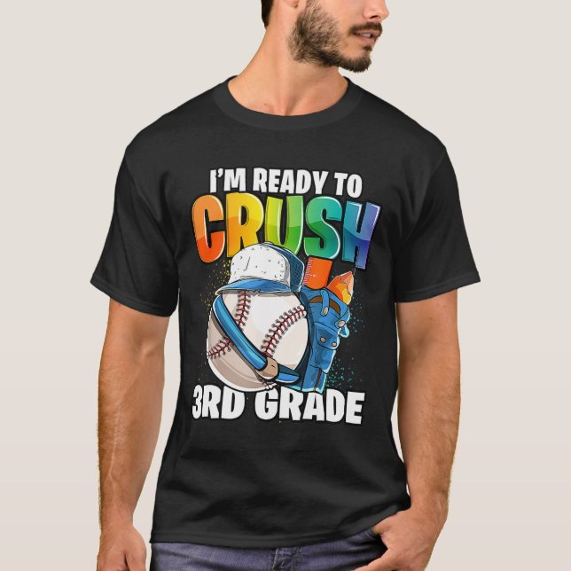 Camiseta Estoy listo para aplastar el béisbol de tercer gra (Anverso)