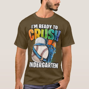 Camiseta Estoy listo para aplastar el béisbol infantil de v