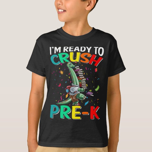 Camiseta Estoy listo para aplastar el brachiosaurio precoz (Anverso)