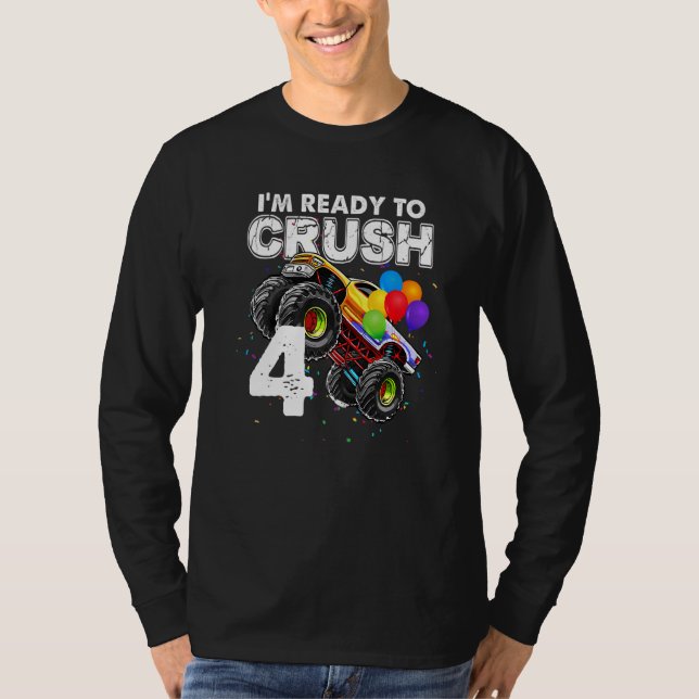 Camiseta Estoy listo para aplastar el camión de cuatro mons (Anverso)