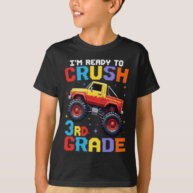 Camiseta Estoy listo para aplastar el camión de Monstruo de (Anverso)