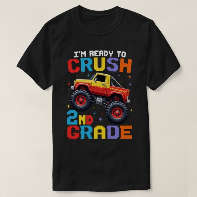 Camiseta Estoy listo para aplastar el camión de Monstruo de (Diseño del anverso)