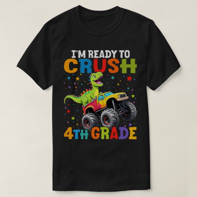 Camiseta Estoy listo para aplastar el camión de Monstruo T  (Diseño del anverso)